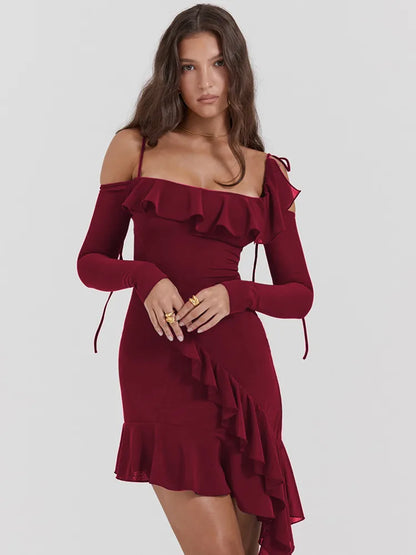 Eleanora Ruched Stylish Mini Dress