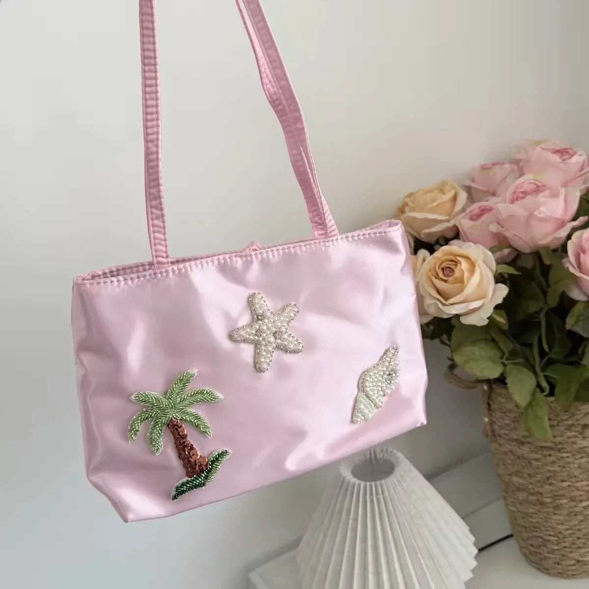 Patchwork Embroidery Luxury Exquisite Women's Handbags Korean Sweet Y2k Aesthetic Clutches Fashion Purses Casual Top-Handle