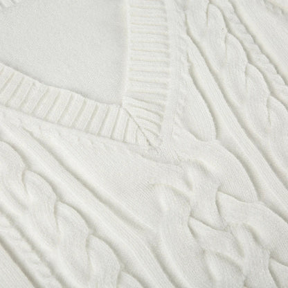 Casual V-neck Sweaters Simple Solid Knitwear Long Sleeve Tops Autumn Winter All-match Slim Fit Pullovers Sweet Homewear