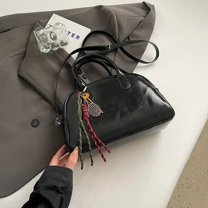Small PU Leather Shoulder Bags For Women New Winter Y2K Korean Fashion Retro Crossbody Bag Trend Simple Handbags And Purses