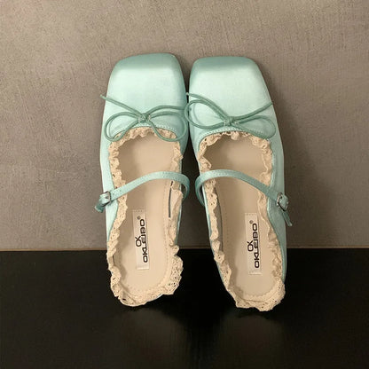 Summer Spring Female Slides Ladies Flats Slippers Shoes Fashion Butterfly-Knot Women Flats Slippers Sandals Shoes Mules