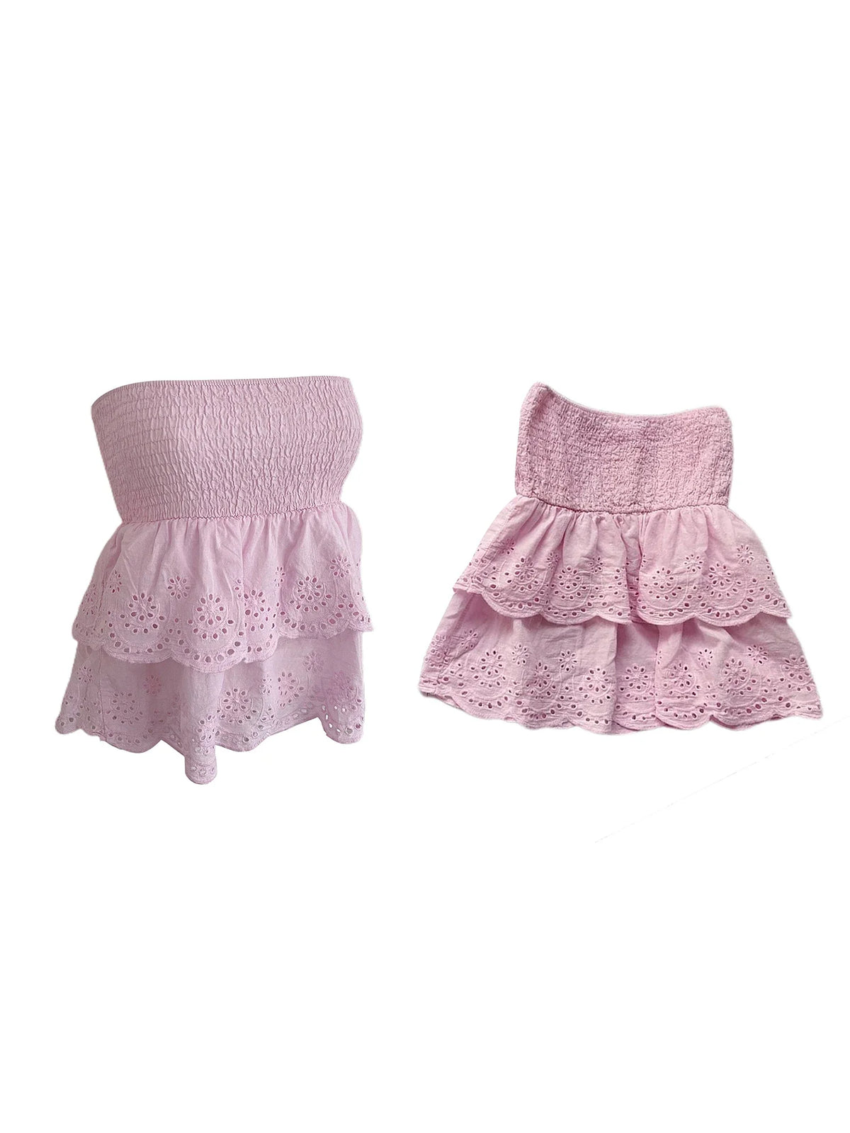 Women s Stylish Off-Shoulder Crop Tops with Ruffle Trim and Smocked Waistband for Casual Summer Outfits