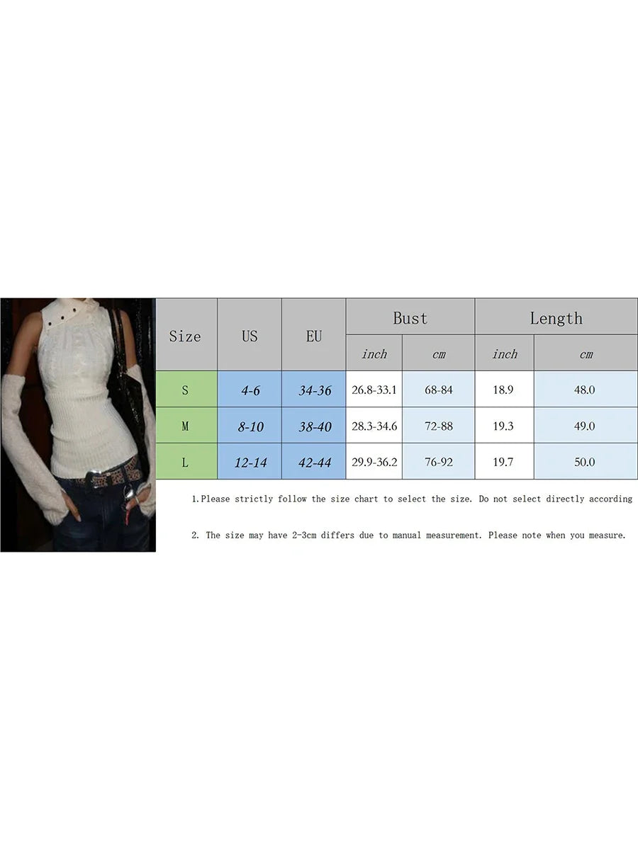 Twist Patchwork Knit Sweater Pullover Vest Female Solid Ribbed Sleeveless Hollow Out Cropped Y2k Top Knitwear Tank Top