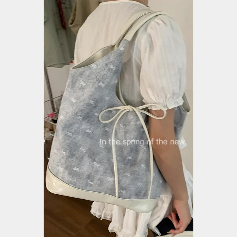Korean Niche Design Tote Bags for Women Fashion Canvas Shoulder Versatile Underarm Bag