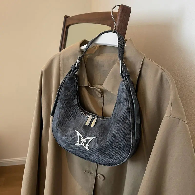 Elegant Women Underarm Top-handle Bag Single Shoulder Korean Crossbody Fashion New Niche Crescent Bags