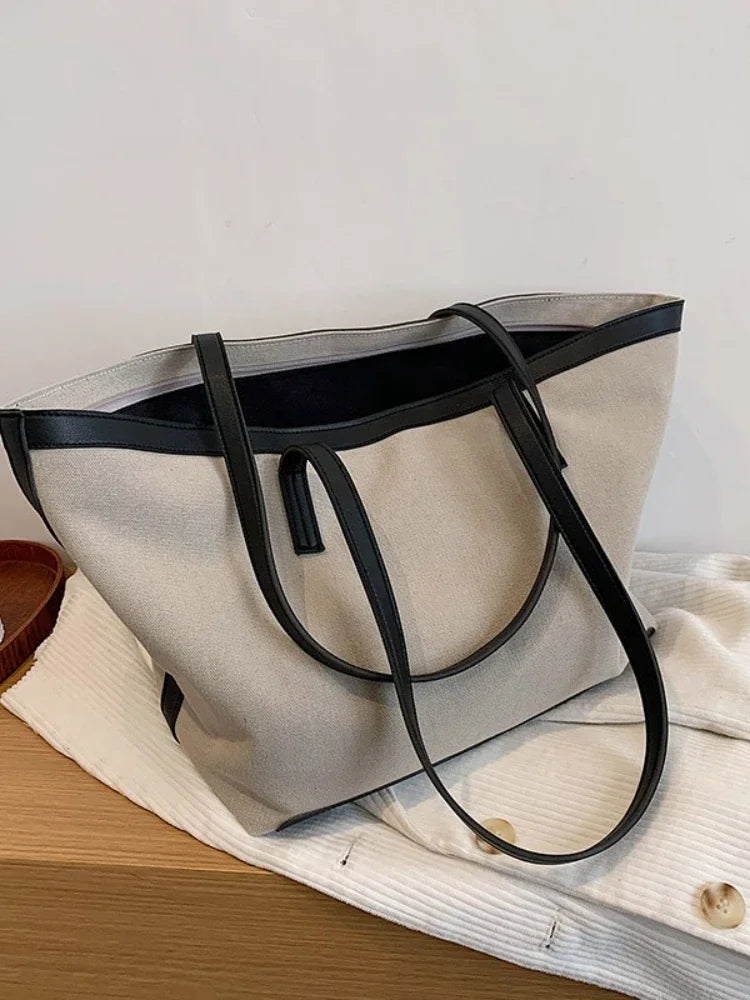 Large-capacity Bags Women Summer New Trendy Canvas One-shoulder Large Bag Casual All-match Portable Bag Fanny Pack