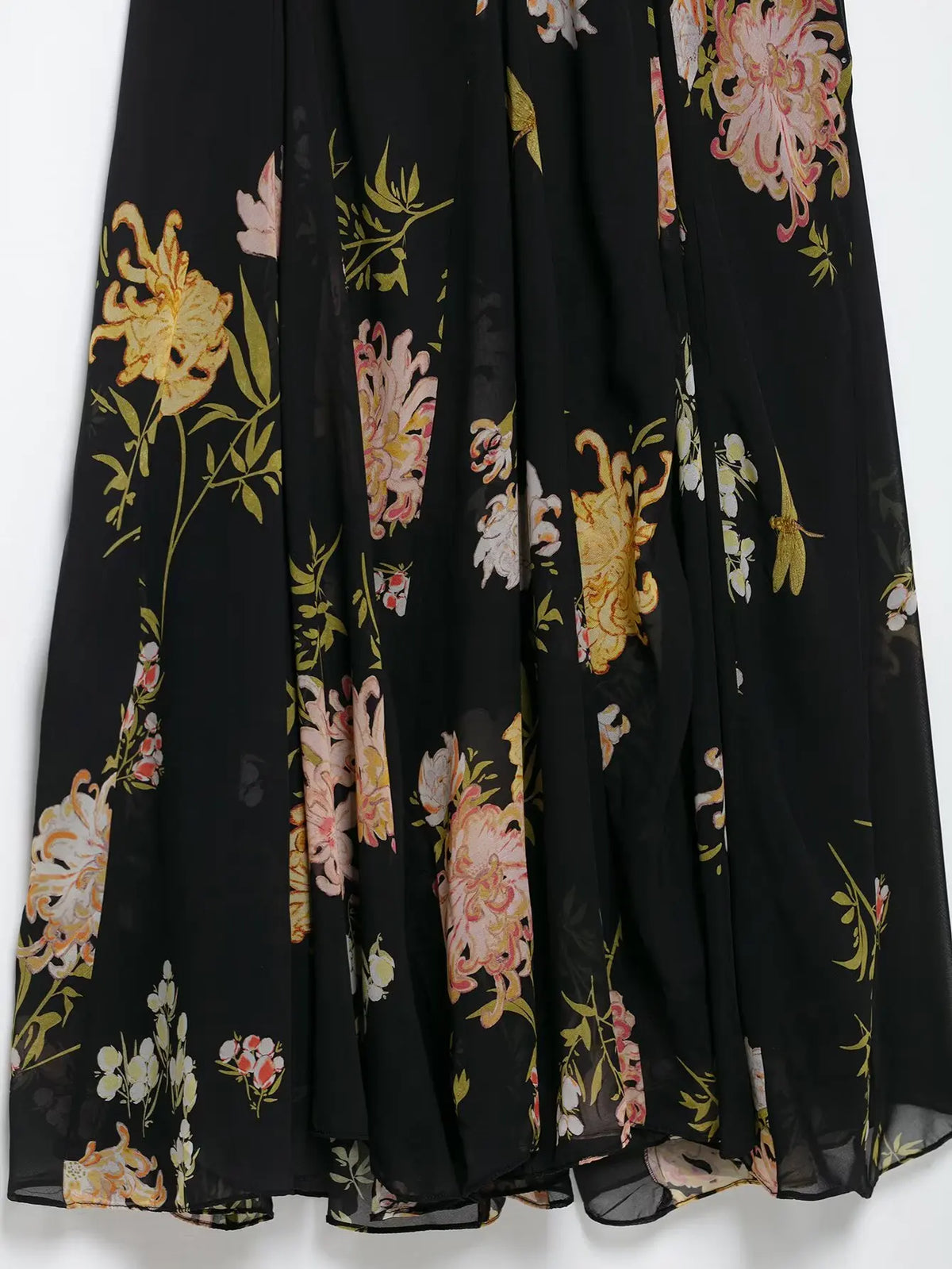 Women's Summer V-Neck Sleeveless Midi Dress Female Sexy Printed Pleated Decoration Sling Waist Evening Party Dress
