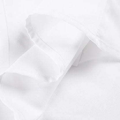 Ruffles Bandage Blouses Sexy Long Sleeve Slim Fit Casual Women Shirts Elegant Designed All-matched White Autumn Blouses