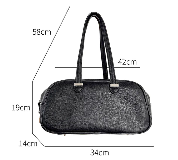 Soft PU Leather Shoulder Bags Women New Winter Fashion Retro Large Capacity Underarm Bag Trend Simple Tote Bag Handbags