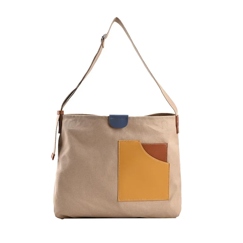 Ladies' Large Capacity Tote Bag Hand-held Canvas Shoulder Bag Young Fashion Versatile Casual Crossbody Bag