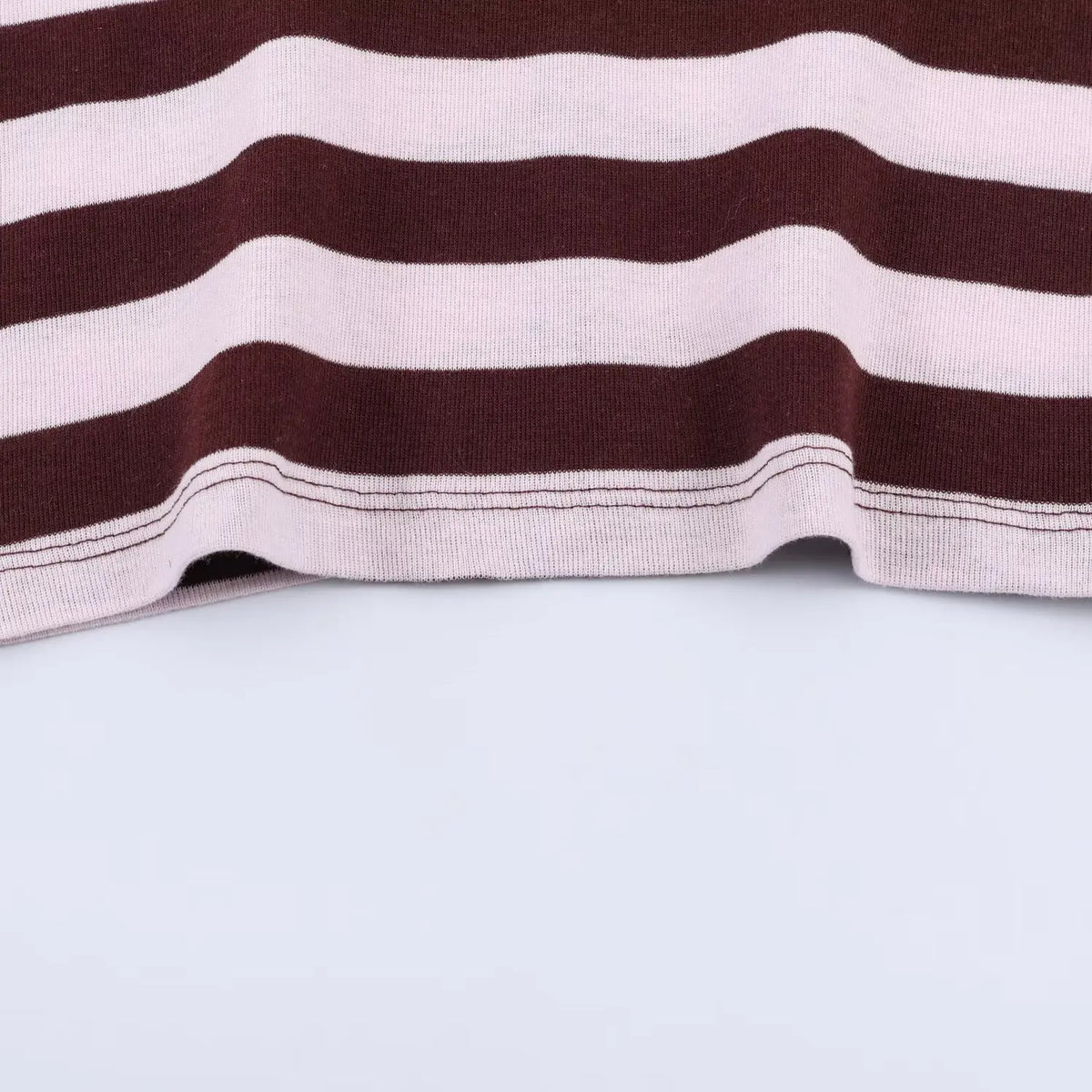 Women's Spring Fashion Versatile Round Neck Striped Short Pullover Top Female Elegant High Street Casual Long Sleeve Top