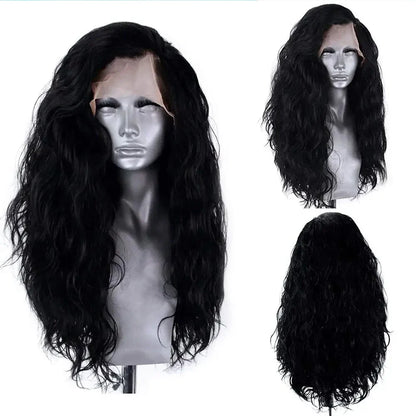 Marquesha 13*4 Curly Synthetic Lace Front Wig for Women Glueless Heat Resistant Fiber Gloden Blonde Lace Wig