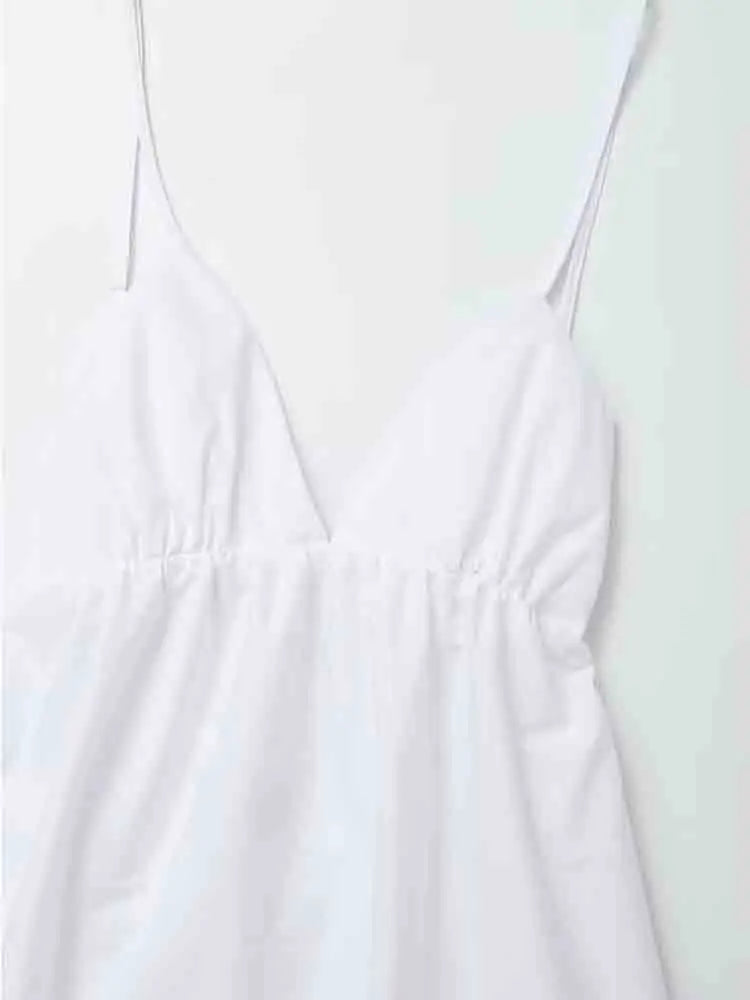 Spaghetti Strap Low Open Back Tiered Maxi Dress