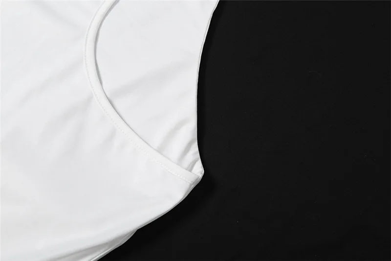 Fashionable White Tank Dress Women Summer Elegant O Neck Sleeveless Patchwork Pleated Long Dress Female Summer Outfit