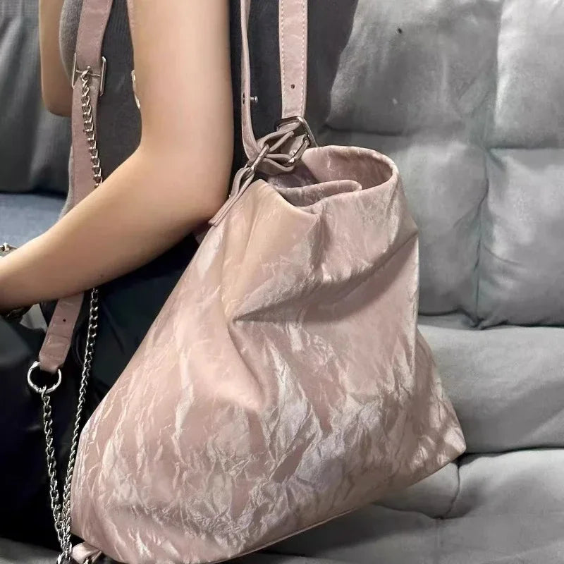 Luxury Design Vintage All Match Shoulder Underarm Bags Casual Y2k Women Simple Backpacks Streetwear Fashion Tote Handbags Trendy