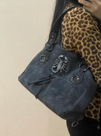 Cool Women Shoulder Bags Y2K Bag Luxury Leather Crossbody Bag Solid Color Messenger Bag Purse Hobos Handbags bolsa