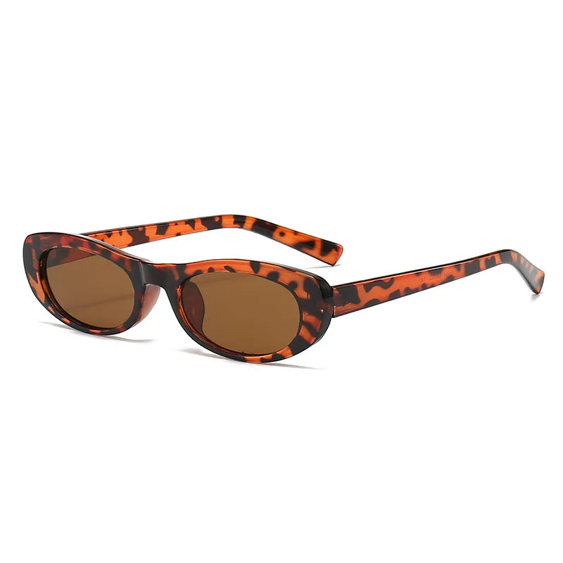 Fashion Cat Eye Sunglasses Women's Luxury Brand Small Oval Black Sun Glasses Women Goggle Trends Rectangle Eyewear UV