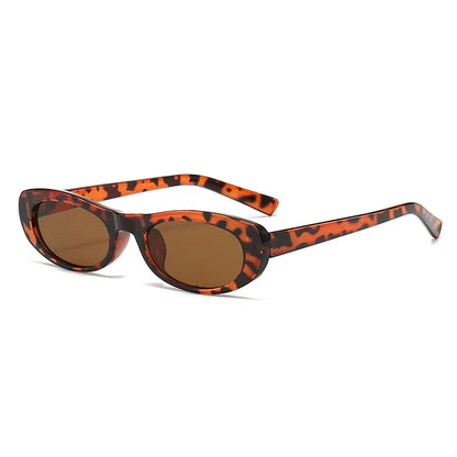 Fashion Cat Eye Sunglasses Women's Luxury Brand Small Oval Black Sun Glasses Women Goggle Trends Rectangle Eyewear UV