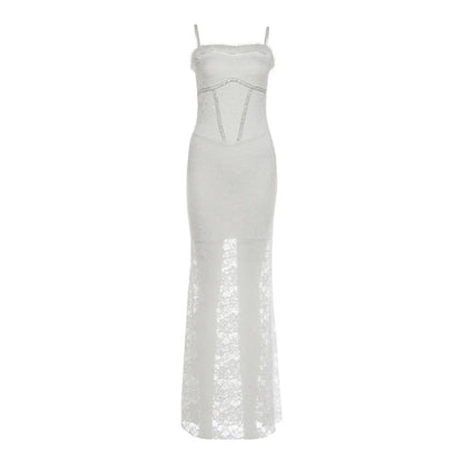 Puss Evening Gown Dress Women Sexy Jacquard Furry Patchwork Shiny Thread Square Collar Valentine's Day Party Club Vestidos