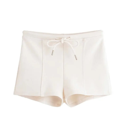 Sexy Fashion Women's Suit Solid Color Backless Zipper Suspender Top Straight Shorts New Summer Beach Party Holiday Suit
