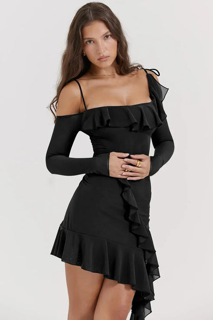 Eleanora Ruched Stylish Mini Dress