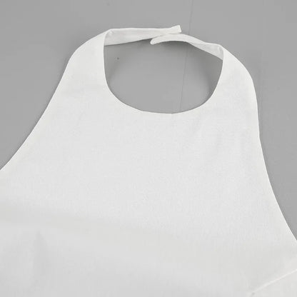 New sexy backless neck tied sleeveless vest top, fashionable and versatile, solid color, simple women's clothing
