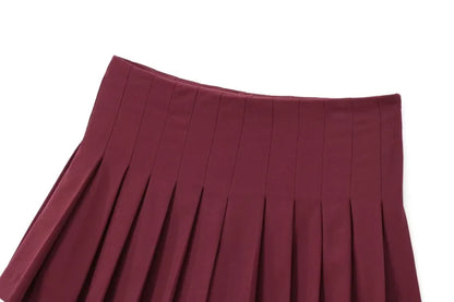 Autumn and winter new TRAF women's wide pleated temperament elegant casual mini short culottes 3152544