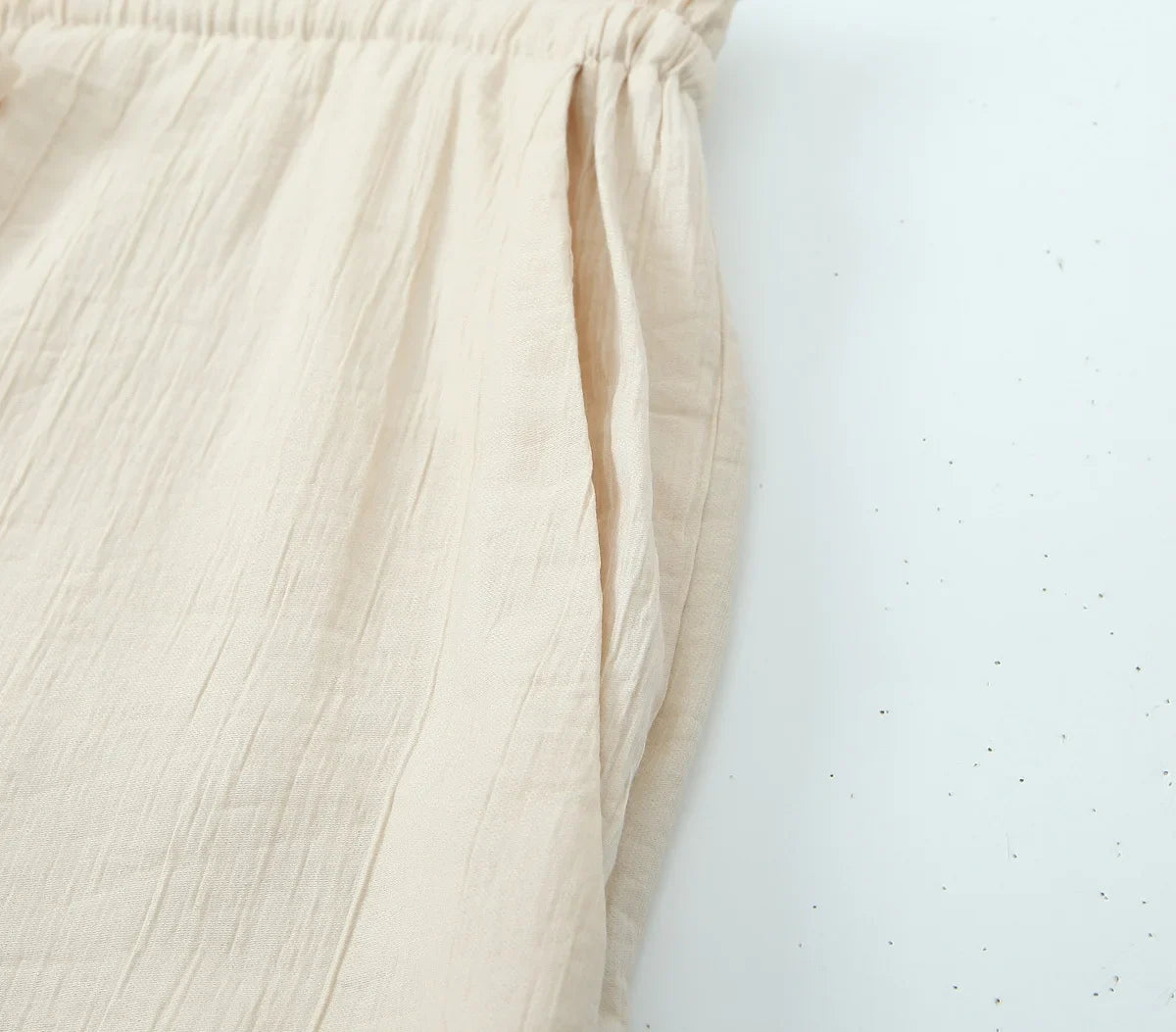 Drawstring Elastic Waist Wide Leg Summer Women Pants Beige Casual Loose Female Long Pantalones 2025 5 Colors Pants