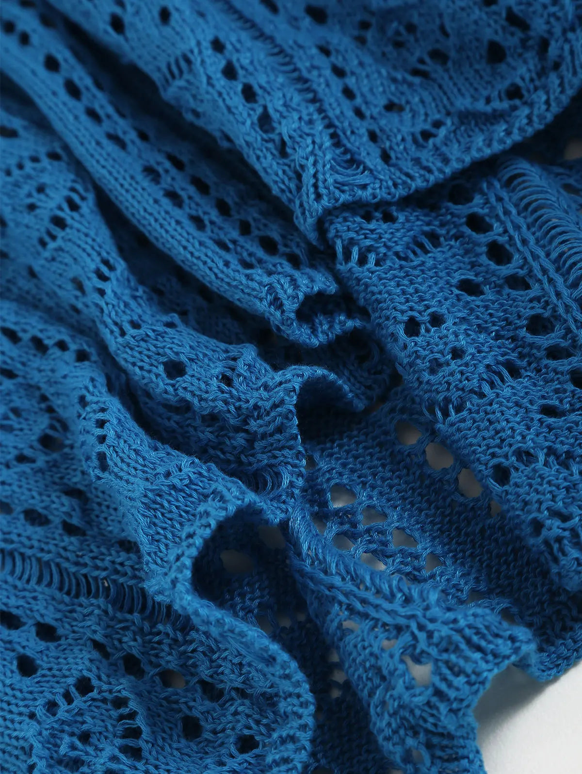 Crochet Knit Tie Side Cover Up Beach Top
