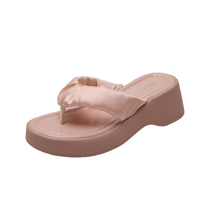 Summer Flip Flop Women Fashion Clip Toe Slippers Casual Comfort Platform Flats Beach Vacation Slides Shoes