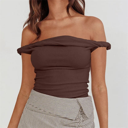 Slim Fit Solid Color Strapless