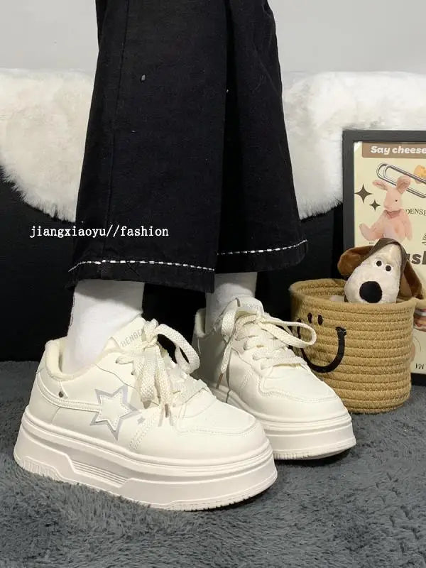 All-Match Women's Shoes Platform Clogs Small New Winter Shoes Woman All-Match Clogs Platform New Creepers Winter