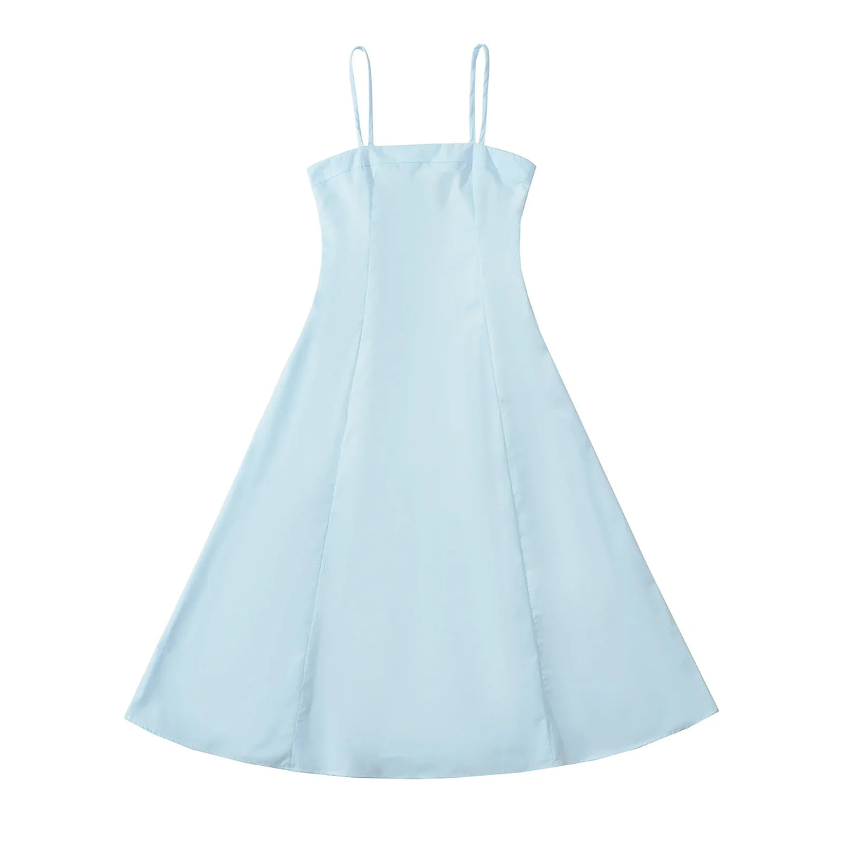 Sexy Solid color Slash Collar Corset Style Sling Dress Women Slim Waist A-Lined Swing Midi Long Dresses Summer Robe