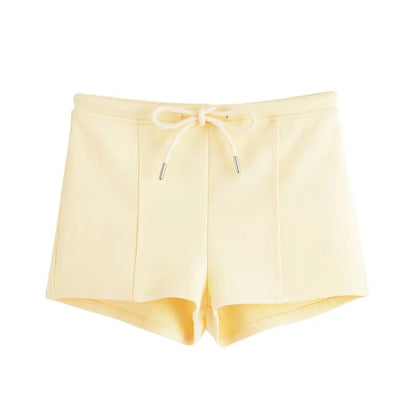 Sexy Fashion Women's Suit Solid Color Backless Zipper Suspender Top Straight Shorts New Summer Beach Party Holiday Suit