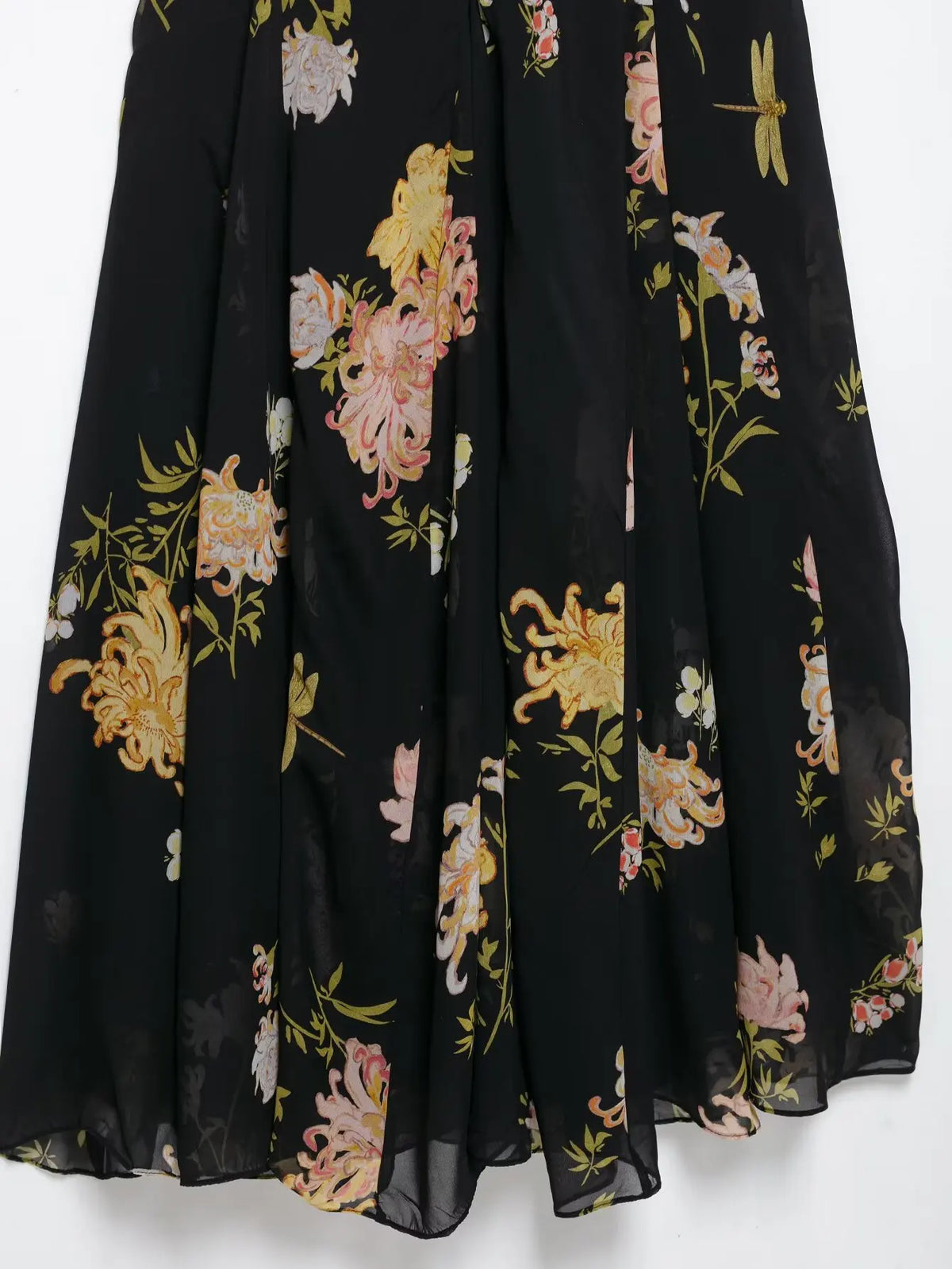 Women's Summer V-Neck Sleeveless Midi Dress Female Sexy Printed Pleated Decoration Sling Waist Evening Party Dress