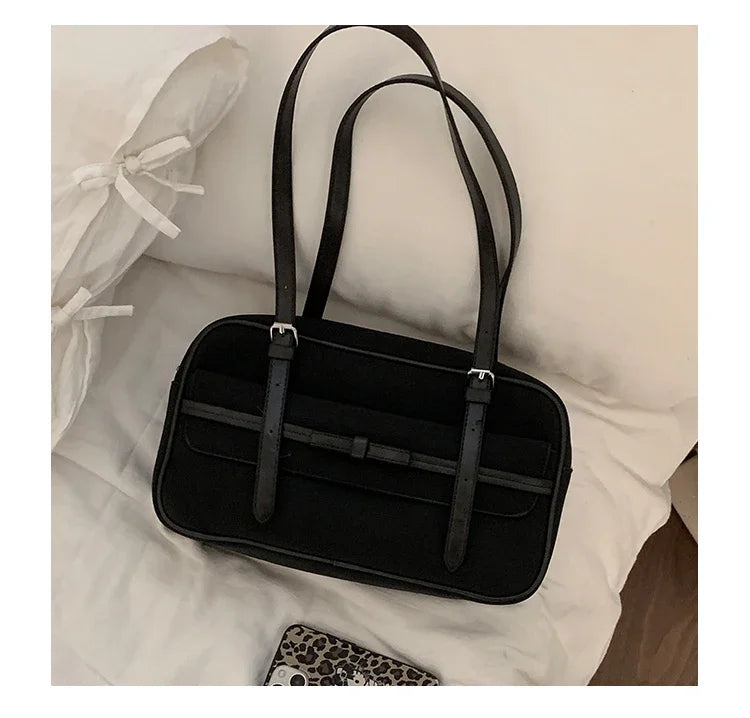 Korean Niche Underarm Bag for Women Autumn Winter New Retro Handbag Large Capacity Commuting Bags