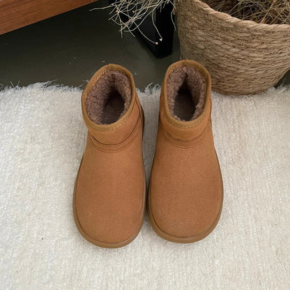 Winter Boots Lady Boots-Women Australia Female Shoes Snow Lolita Leather Shearling Fur Women's Leather Boots Winter Footwea