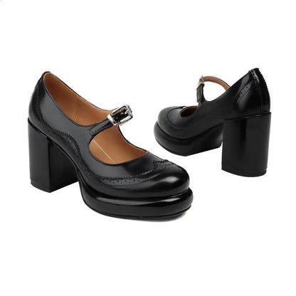 African Woman Shoe Chunky Sandals Round Toe Shallow Mouth Casual Heels Classic Style Mary Jane Burgundy Block Straps Comfortable