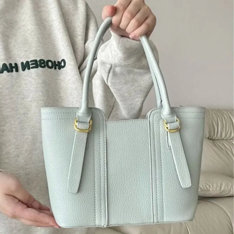 Mint Green Simple Large Capacity Shoulder Bag Women 2025 New Spring Summer Tote Bag Ladies Versatile Fashionable Handbag