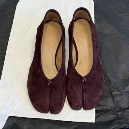 New Fashion Design Tabi Women Handmade Women Flats High Quality Split-Toe Mules Ballet Shoes Zapatos De Mujer