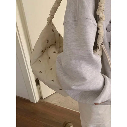 Down Bag for Women New Korean Niche Nylon Versatile Crossbody Single Shoulder Underarm Hobos Bags