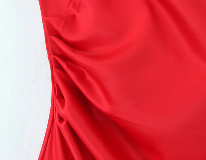 Sexy Sling Long Fishtail Dress For Women Lace Up Back Bodycon Club Elegant Evening Party Dresses
