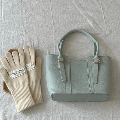 Mint Green Simple Large Capacity Shoulder Bag Women 2025 New Spring Summer Tote Bag Ladies Versatile Fashionable Handbag