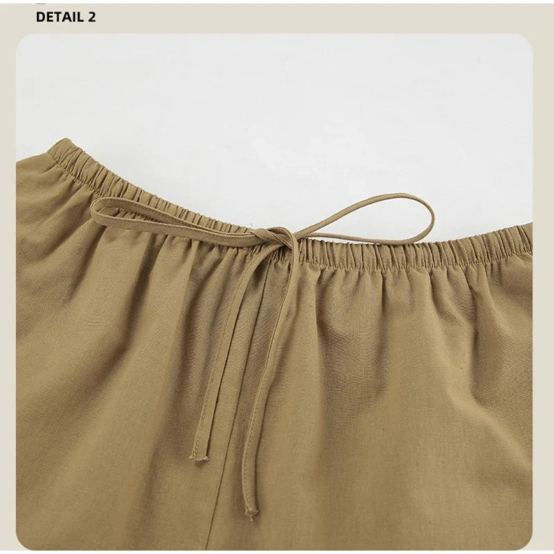 Women's Summer Suit Elegant Lapel Single Breasted Full Sleeve Lace Up Waist Shorts Female Suit Oversize Two-piece Set 2025