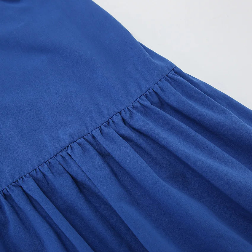 V-Neck Backless Patchwork Long Dress Women Casual High Waist Bandage Sleeveless Solid Spring 2025 New Ladies Maxi Dress