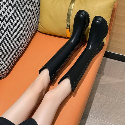 Women Boots Winter New Large Size Genuine Leather Women Long Boots Western Cowboy Boots Ladies Keep Warm Shoes