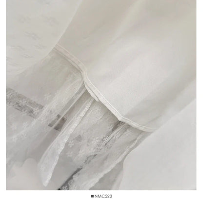 Korean style Beige Maxi Long Tulle Skirt Women Spring Summer Mesh Big Hem A-line Skirt Female Party Skirt Clothes