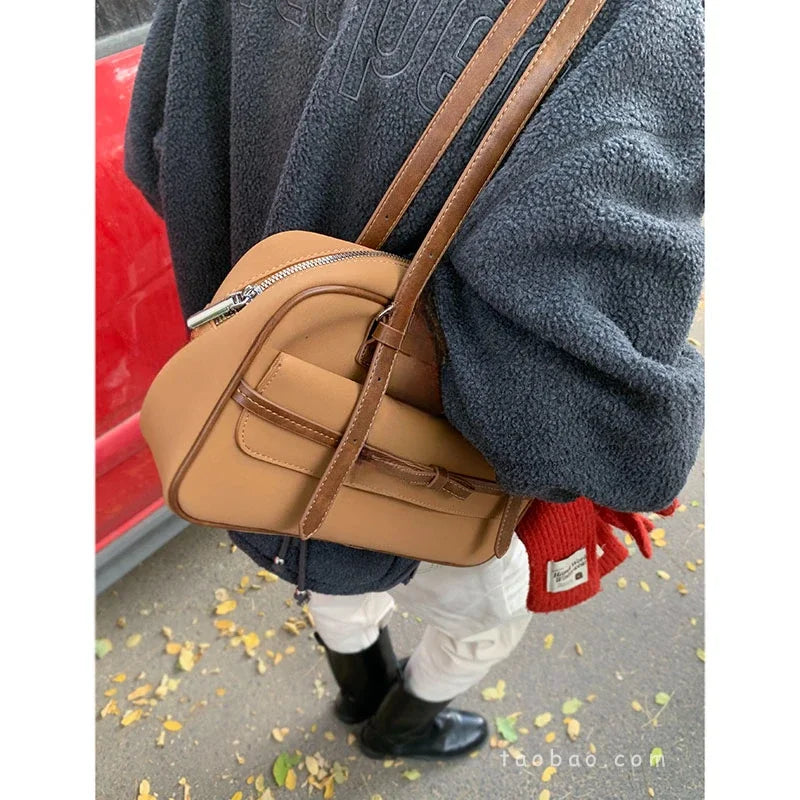 Korean Niche Underarm Bag for Women Autumn Winter New Retro Handbag Large Capacity Commuting Bags