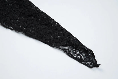 Lace Patchwork Mini Dress for Women Sexy Backless Sheer Cloak 2 Piece Sets Cocktail Dresses Party Birthday Outfits