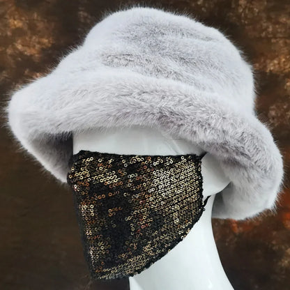 Winter 58-60cm XL Faux Fur Bucket Hat For Women Outdoor Warm Luxury Oversize Fisherman Hat Girl Trendy Party Long Fur Panama Cap